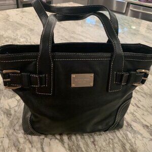 Michael Kors black leather shoulder bag
